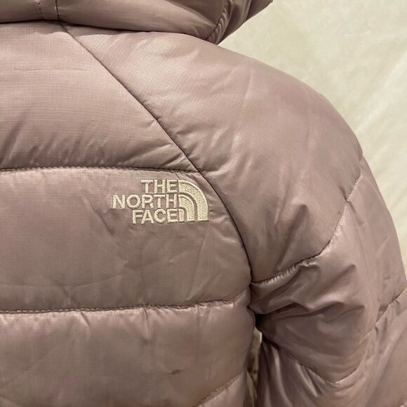 The North Face NWOT Lavender Quilted  Hooded Jacket Girls 10-12 M - Picture 4 of 10